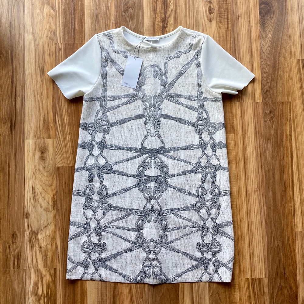 Zara W&B Collection Casual Sheath Dress - Picture 2 of 5